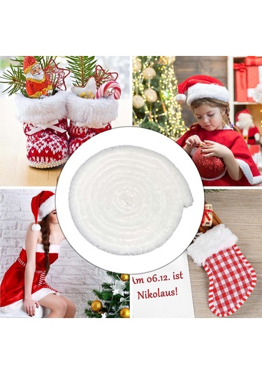 Suntek Yapay Kürk Kurdele Şerit Uzunluğu 15m El Beyaz