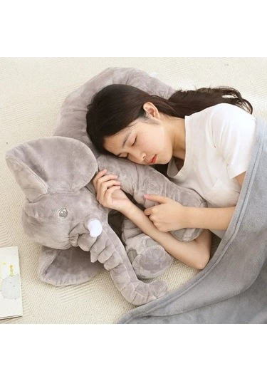 Zyzqstore Fil Peluş Vücut Yastığı Büyük Kanepe Yastık Çok Renkli Fil Yastık Çok Renkli