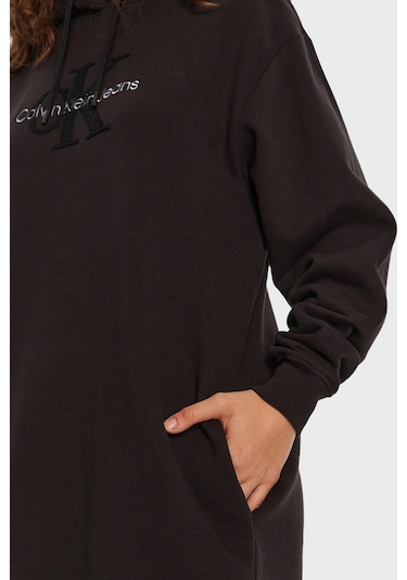 Calvin Klein Bayan Elbise J20j224685 Beh Siyah Siyah