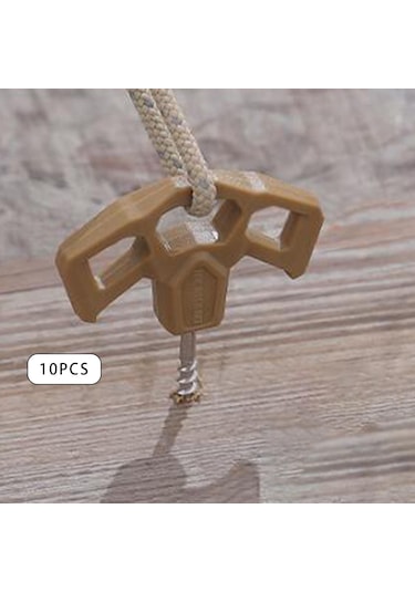 Suntek 10 Adet Kamp Güverte Çivileri Açık Tırmanma Haki Haki