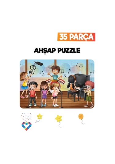 Ahşap Çocuk Puzzle 35 Parça-33