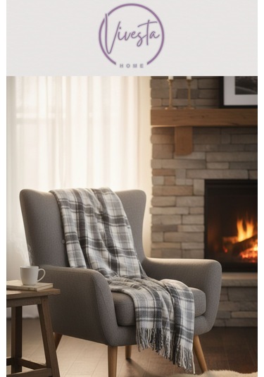 Yumuşacık Scotch Battaniye 150 200 Cm Sıcak, Şık Ve Konforlu Tasarım Gri