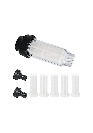 Su Filtresi Bahçe Hortumu, 3/4 İnç Su Filtresi 5 Filtre Ek Parçası + 2 Quick A İçeren Su Filtresi Seti