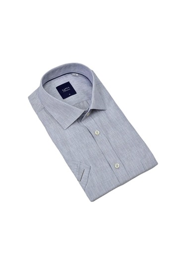 Erkek Klasik Çizgili Kısa Kol Gömlek 9493 Bgl-st04580 İndigo