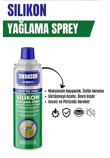 Swanson Works Silikon Yağlama Spreyi 400ml