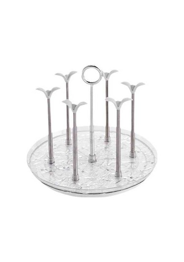 Trendooze Bar Mutfak İçme Standı Beyaz Bardak Kurutma Tezgahı Beyaz