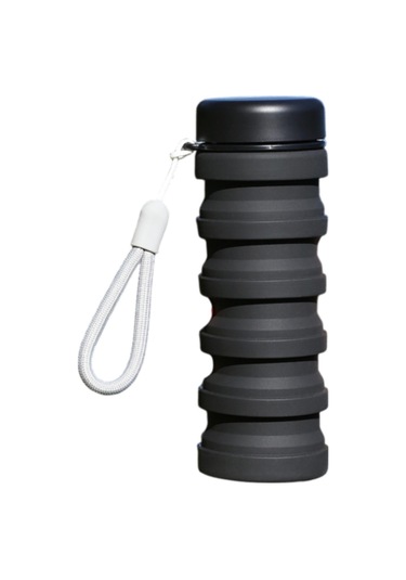 Suntek Dağcılık Kamp Seyahat Için Katlanabilir Su Şişesi Siyah