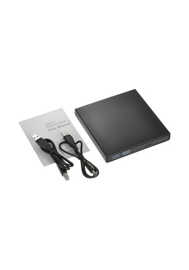 Kangvka Usb 2.0 Dışarıdaki Cd-rw Sürücü - Driyevesiz Dvd/cd Okuyucu Oynatıcı, Siyah, Taşınabilir Bilgisayar Ve Masaüstü İçin