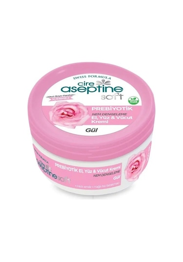 Cire Aseptine Soft Prebiyotik Gül El, Yüz Ve Vücut Kremi 200 Ml