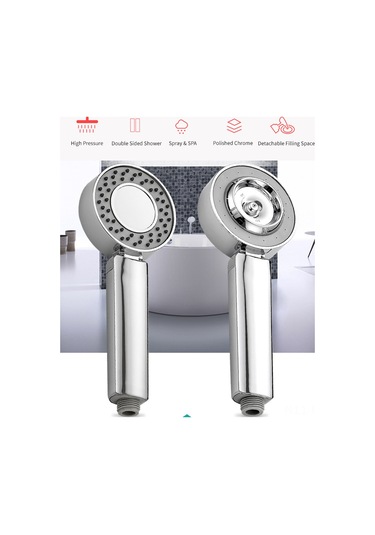 Lemestar Yüksek Basınçlı İki Yönlü Su Akışı, Yağmur Ve Buhar Modu, Su Tasarruflu El Duşu Kafa - Gümüş Bs01115 Diğer