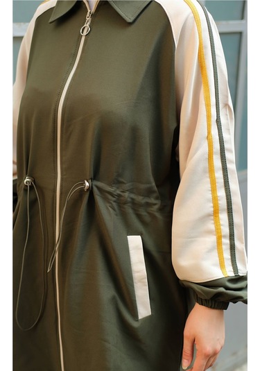 Tesettür Eşofman Takımı Fermuarlı Alt-üst Takım Haki 448 Haki