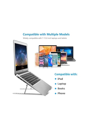 Alfalink Al-10 Alüminyum Apple Uyumlu MacBook Kademeli Notebook Stand