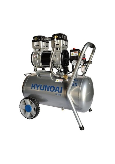 Hyundai HM2550S Hava Kompresörü Sessiz & Yağsız 1100W 50 L