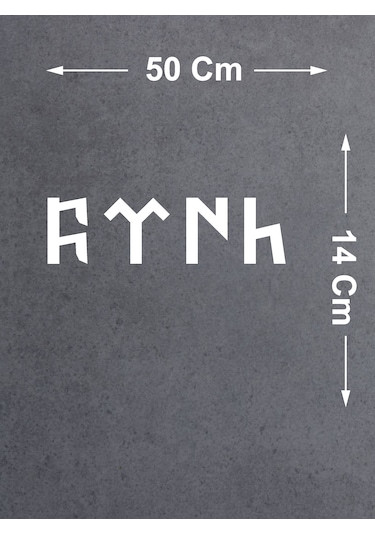 Göktürkçe Türk Yazısı Sticker - Araba Oto Motosiklet Karavan Sticker - 00348 50x14 Cm