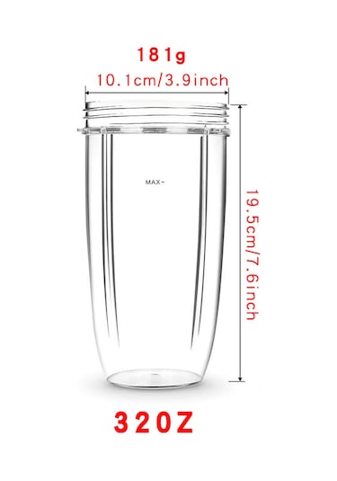 Geeroyoo Nutribullet 600w 900w İçin 32 Oz Hızlı Değiştirmeli Bıçak Ve Bardak Seti - Nb-101b Nb-101s Nb-201 Uyumlu Siyah