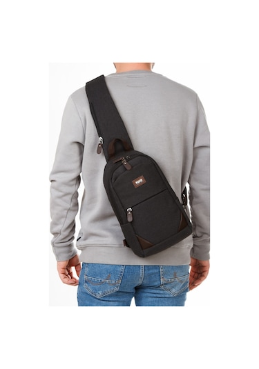 Newish Polo Erkek Usb Çıkışlı Çapraz Bel Ve Omuz Çantası New321 - Kahverengi