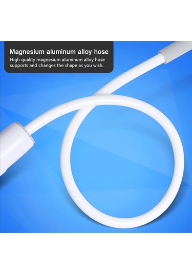 Kosona 360 Derece Döner Esnek Kollu Telefon Ve Tablet Tutucu - 4-10.6 İnç Uyumlu, 70cm Pvc Boru, Yatak/ofis Kullanıma Uygun Siyah Diğer