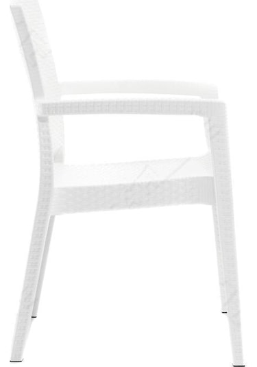 Zeugma Rattan Kollu Sandalye Koltuk Beyaz Beyaz