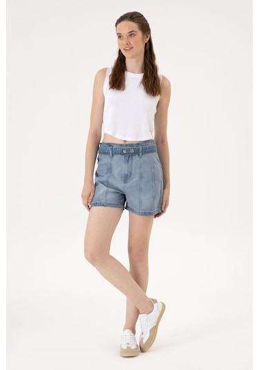 U.s. Polo Assn. Kadın Açık Mavi Şort Jean 50304336-dn0021 Lıght Blue