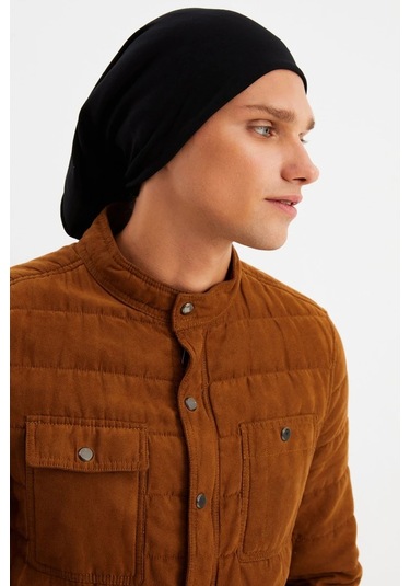 Erkek 4 Fonksiyonlu Koruyucu Pamuklu, Esnek, Terletmez, Bandana, Boyunluk, Maske - Tek Ebat / Siyah Siyah