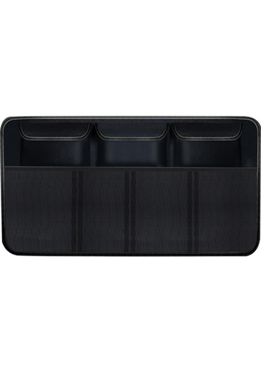 Springsun Oksford Kumaş Arabaya Arka Koltuk Saklama Çantası - 4 Izgara + 3 Çüzdanlı Siyah Güncellenmiş Versiyon Çok Renkli