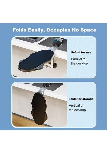 Reedark Katlanır Döner Kol Destekli Masa Uzantısı - Ergonomik Ve Yumuşak Koltuk