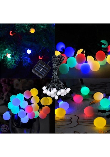 Technosmart Solar 50 Ledli 8 Modlu Canlı Renkli Toplar Bahçe Aydı