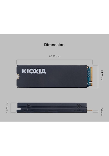 Kioxia Exceria Heatsink LSC11K2T04G8 2 TB M.2 NVMe SSD