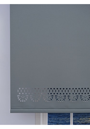 Lazer Stor Perde - İthal Mat Kalın Stor Koyu Gri