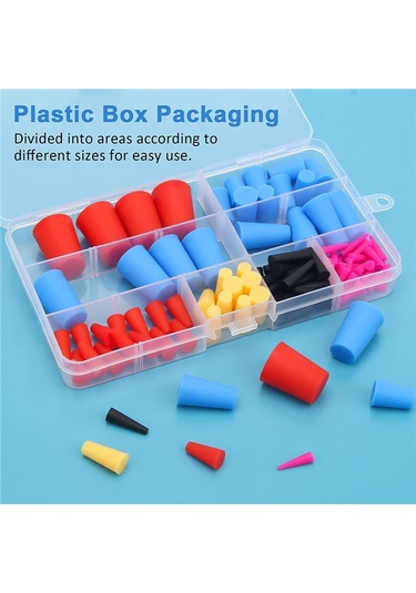 Xurunkeji 110 Adet Silikon Kauçuk Konik Tıpa, Delik Tıkaçları İçin Yüksek Sıcaklığa Dayanıklı Kauçuk Tıpalar, Püskürtme, Püskürtme,