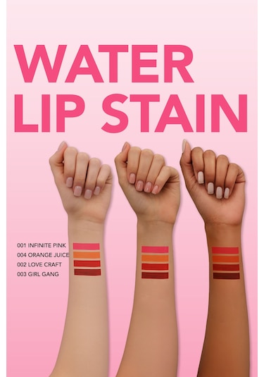 Flormar Kalıcı Mat Dudak Tint'i (PEMBE) - Water Lip Stain - 001 Infinite Pink - 8682536042161