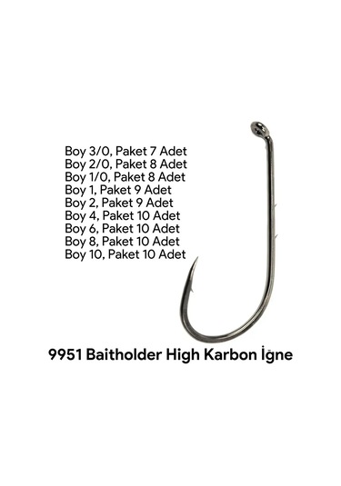 Shogun 9951 Baitholder İğne No:10 Pakette 10 Adet No:10