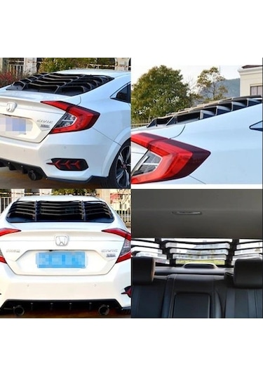 Honda Civic Fc5 Arka Cam Vizörü Mat Siyah