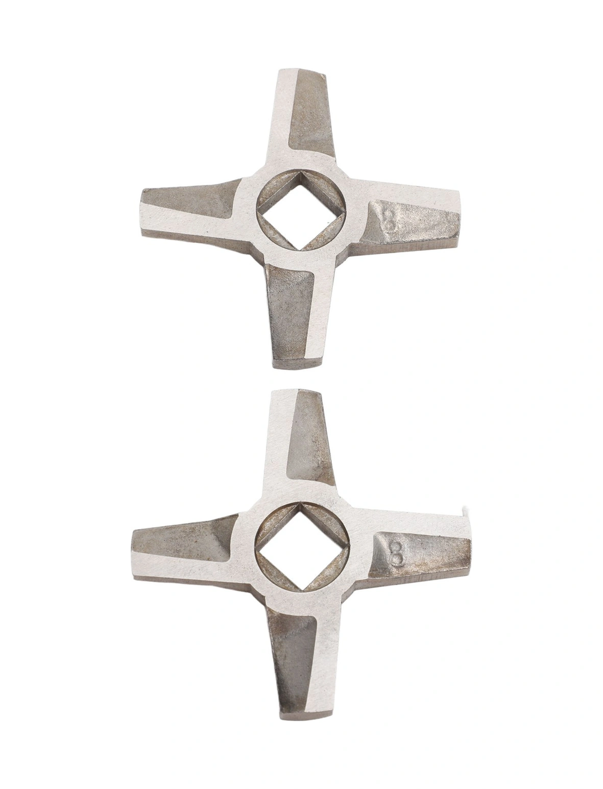 Geeroyoo Stainless Steel Et Mincerı Bıçakları - 2 Adet, 5.5x5.5cm, Çok Marka Uyumlu, Hızlı Kesim, Kolay Temizleme, Dayanıklı Aksesuar Diğer