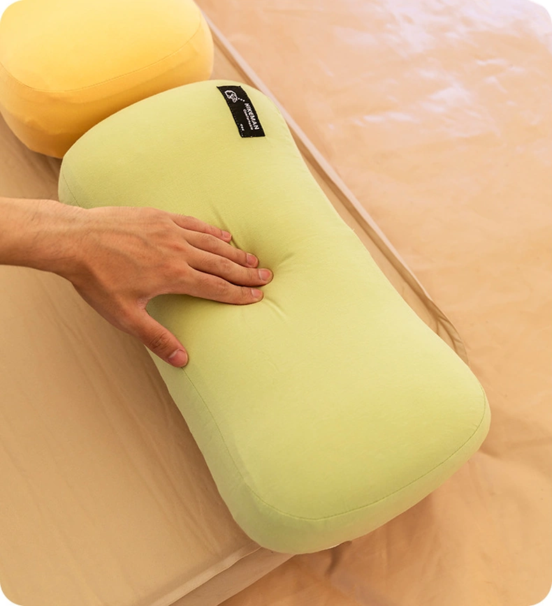 Hıkeman Kamp Yastığı Hafif, Memory Foam Seyahat, Kamp, Ofis Ve Bel Destek Yastığı Yeşil