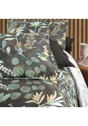 Sarev Chelsea Multi King Size %100 Pamuk Saten "300 Tc" Nevresim Takımı Kahverengi