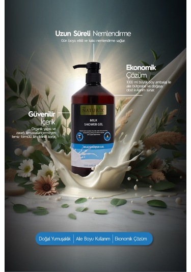 Bergamot Yasemin & Sütlü Duş Jeli 2'li Set Nemlendirici Ve Ferahlatıcı Bakım - 2x1000ml Bergamot - Yasemin