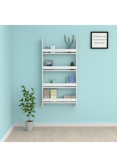 Kenzlife kitaplık fernur 120*060*10 byz duvar rafı