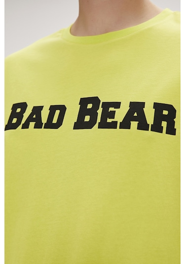Bad Bear Title Yeşil Logo Baskılı Basic Erkek Tişört-yeşil Yeşil