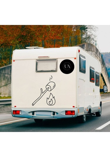 Karavan Sticker Marshmelon Sticker Ateş 40x40