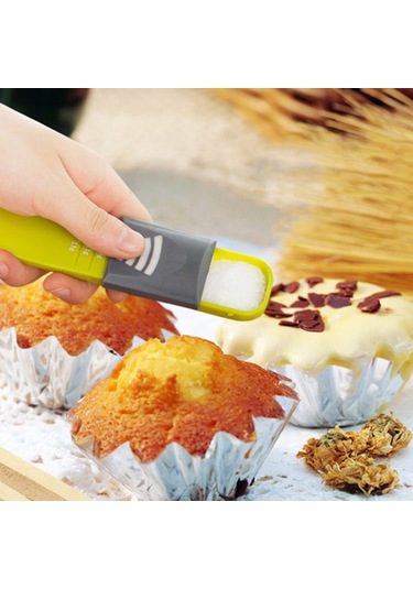 Kosona Yeşil 8 Ölçekli Mutfak Ölçü Kaşığı - Yiyecek Dereceli Plastik - Güvenli Ve Pratik Ölçüm Diğer