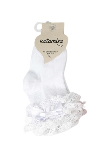Katamino Tanla Aks Bebek Çorabı 46305 Beyaz