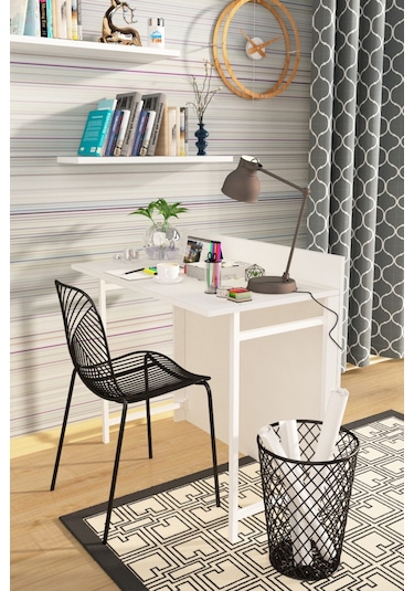 Frezya Katlanır Portatif Çalışma Masası Beyaz