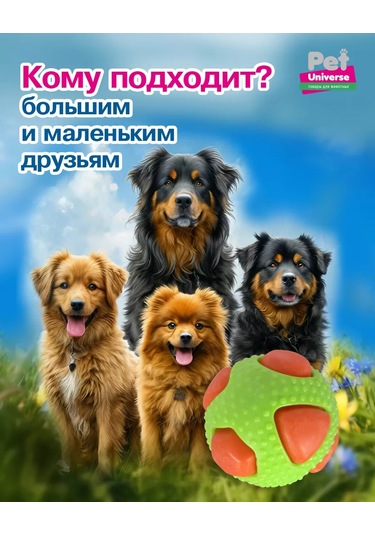 Pet Universe Köpekler İçin Squeaky Top 102gr 8,2 Cm Pu3039 198904372