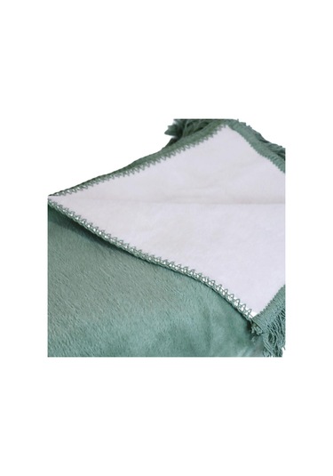 Bigghome Çintemani Yeşil Çift Kişilik Battaniye 200 X 220 Cm Karışık