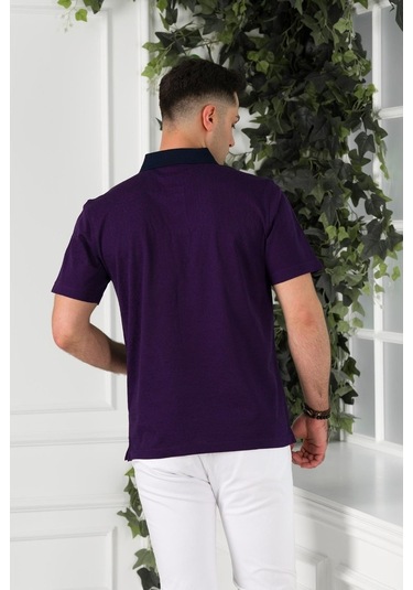 Nehir By Faruk Ülker Polo Yaka Cepli Desenli Merserize Süperfine