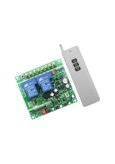 Homyl 12v-48v 3000m Kablosuz Uzaktan Kumanda 2 Kanal 433mhz 18x8x5cm