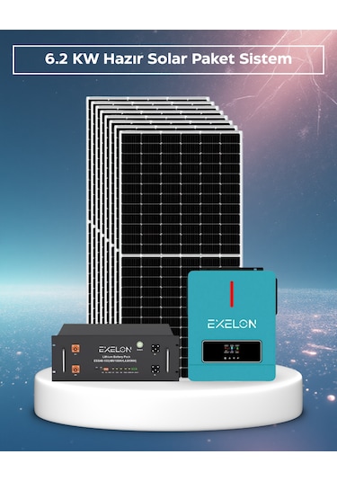 6.2kw Hazır Solar Paket 48v Mppt Akıllı İnverter Off-grid Sistem