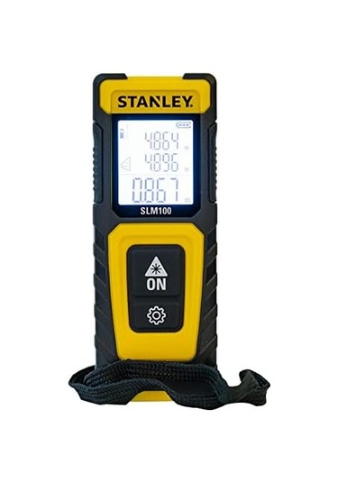 Slm100 Lazer Mesafe Ölçüm Cihazı Sarı/siyah, 30 Metre Menzil