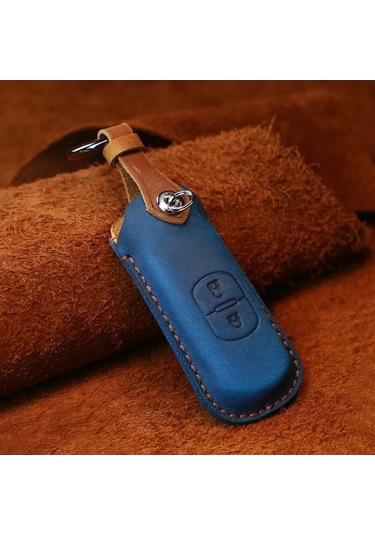 Tongxida Mazda Uyumlu Eski Stil Hallmo Anahtar Koruyucu, Mavi 2 Adet, İki Anahtar Sürümü